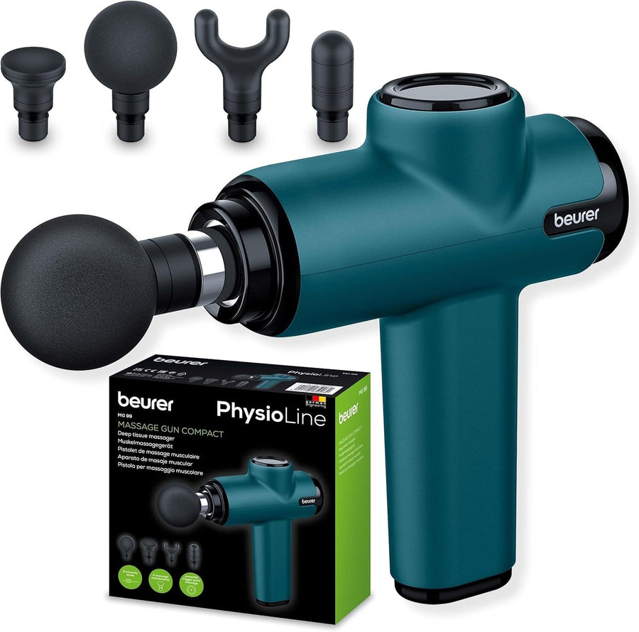 Compact Massage Gun Deep Tissue Trigger Point Mini Muscle Massager 4 Heads