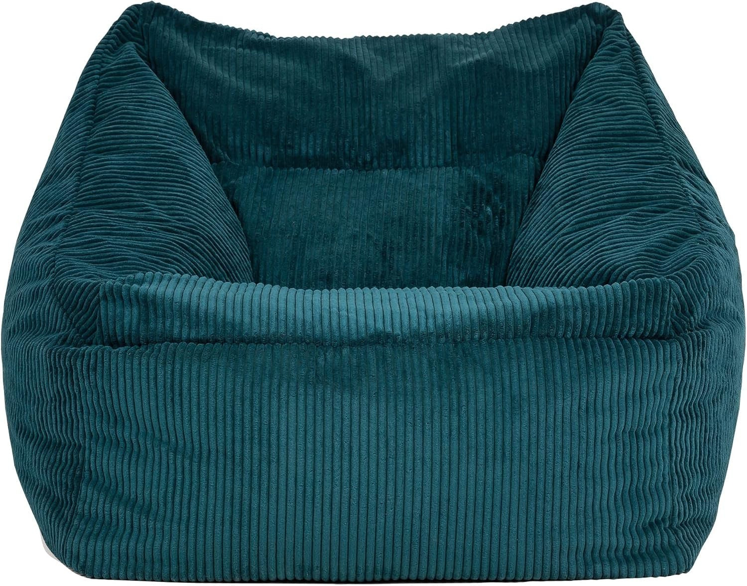 Teal Cord Bean Bag Chair Adult Sofa Seat Lounge Armchair for Home Gaming