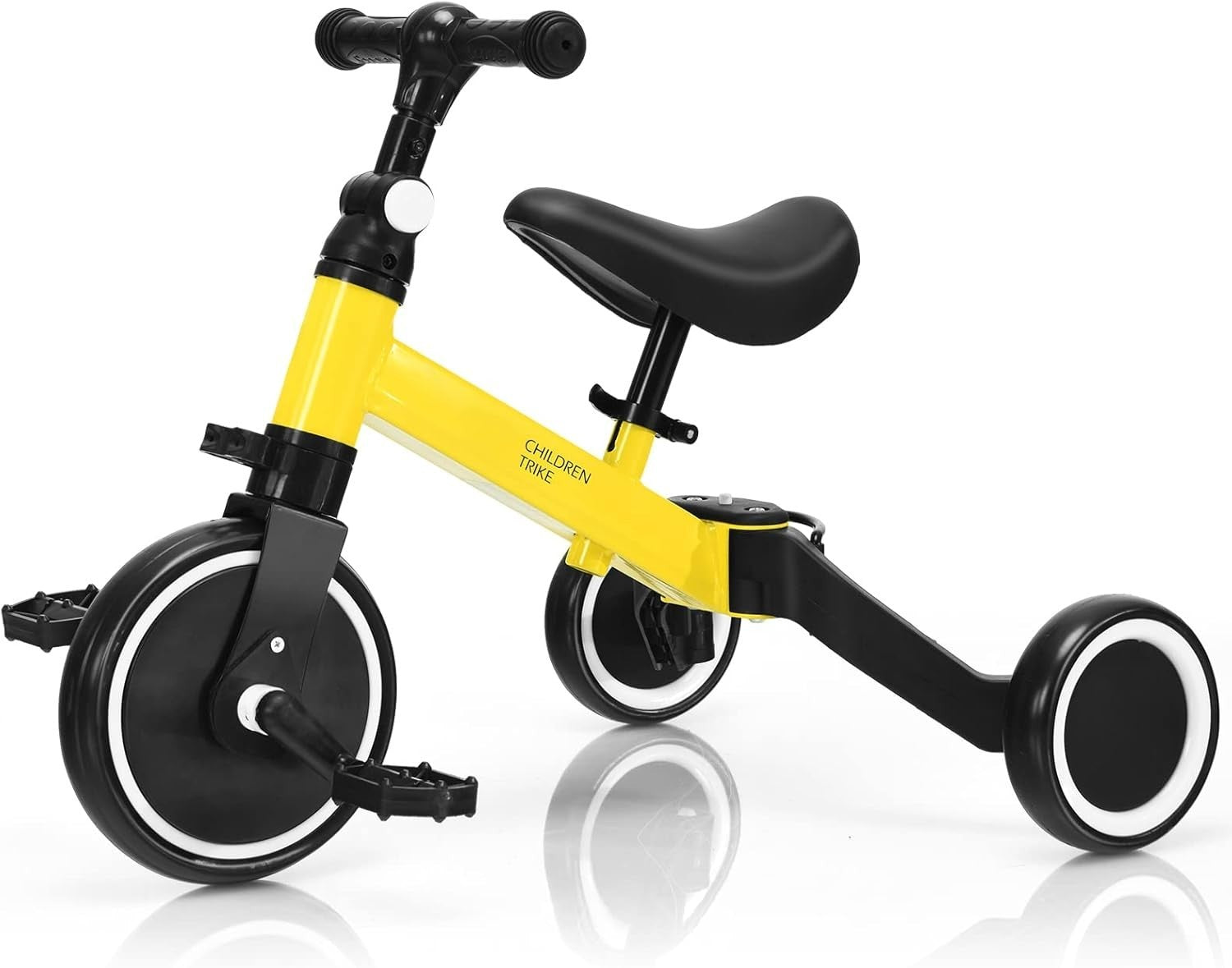 3 in 1 Toddler Tricycle Balance Bike Adjustable Seat Kids Trike 1-4Y