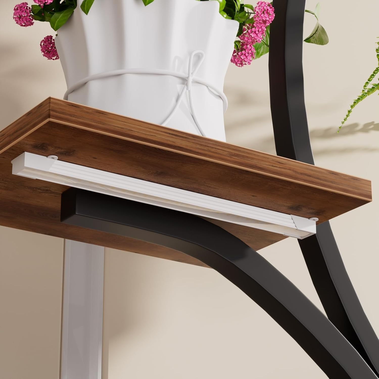 8 Tier Metal Plant Stand with Grow Lights Indoor Tall Shape Flower Shelf Rack