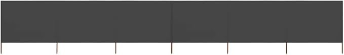 6-Panel Grey Wind Screen 800x80cm Outdoor Garden Camping Privacy Divider
