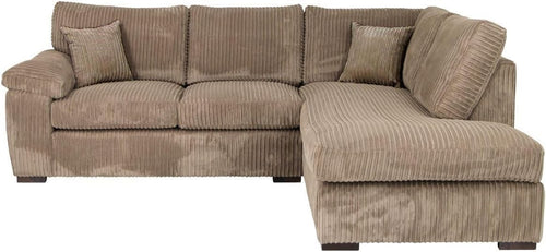 Spacious Jumbo Cord L-Shape 4-Seater Corner Sofa Set – Stylish Comfort, Space Sa