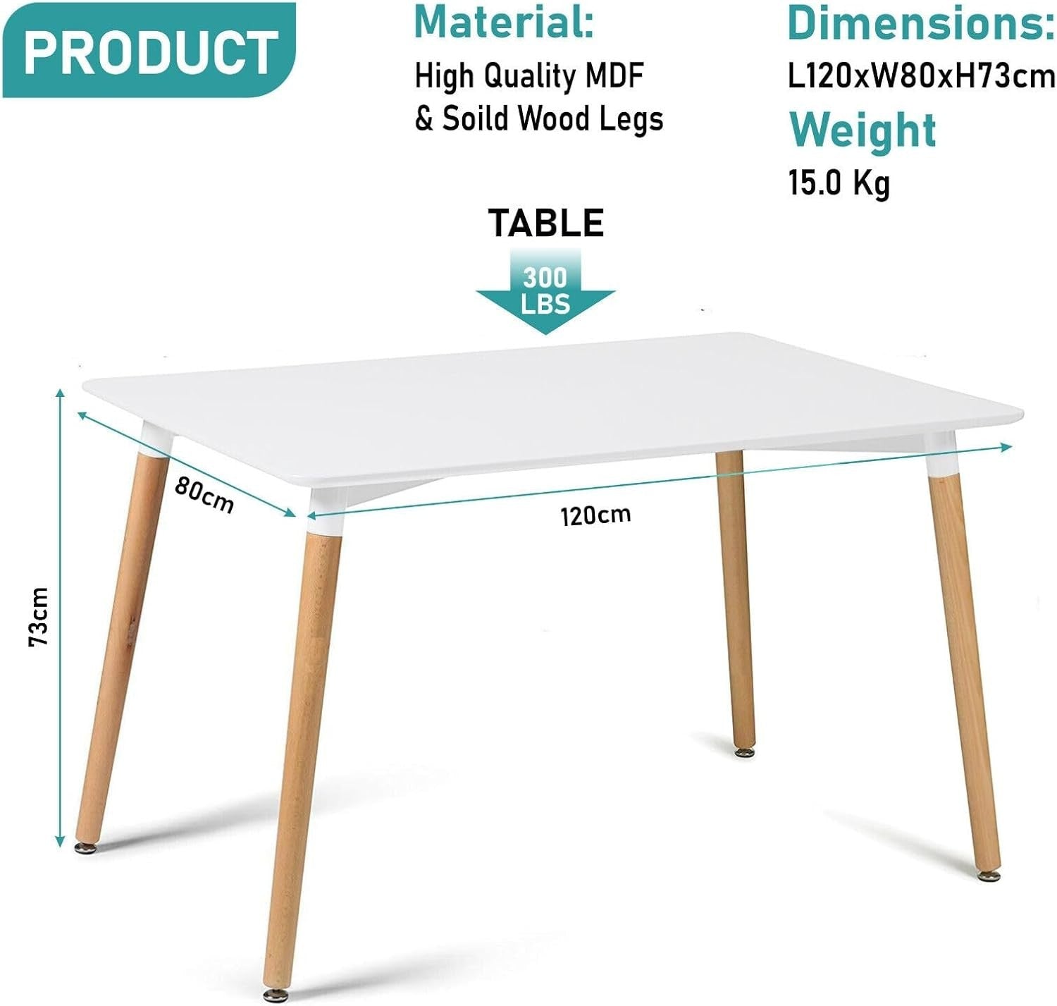 Modern Dining Table Set 4 Red Chairs Small Kitchen Home Space Saver