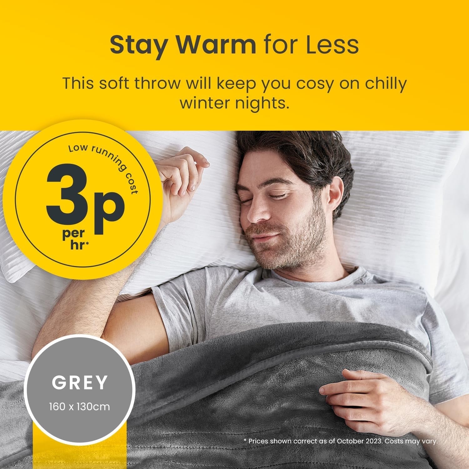Electric Heated Throw Blanket 10 Levels Timer Remote Washable 160x130cm