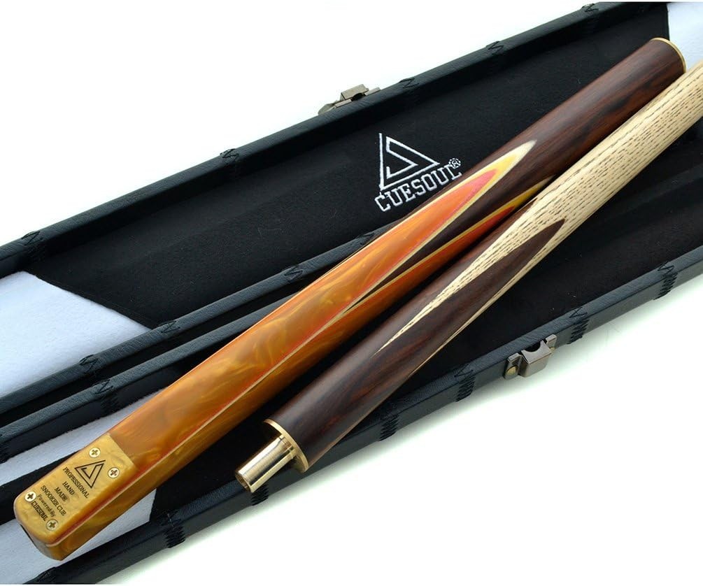 57” Snooker Cue 3/4 Joint Ash Shaft 9.5mm Tip Extensions Case 18oz