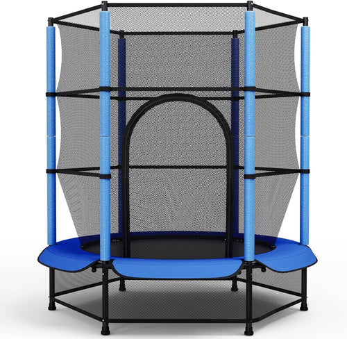 55” Kids Trampoline Indoor Outdoor Safety Net Floor Guard Ages 3–10