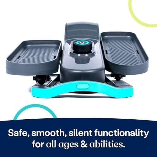 Under Desk Elliptical Bike Quiet Pedal Exerciser LCD Adjustable Resistance