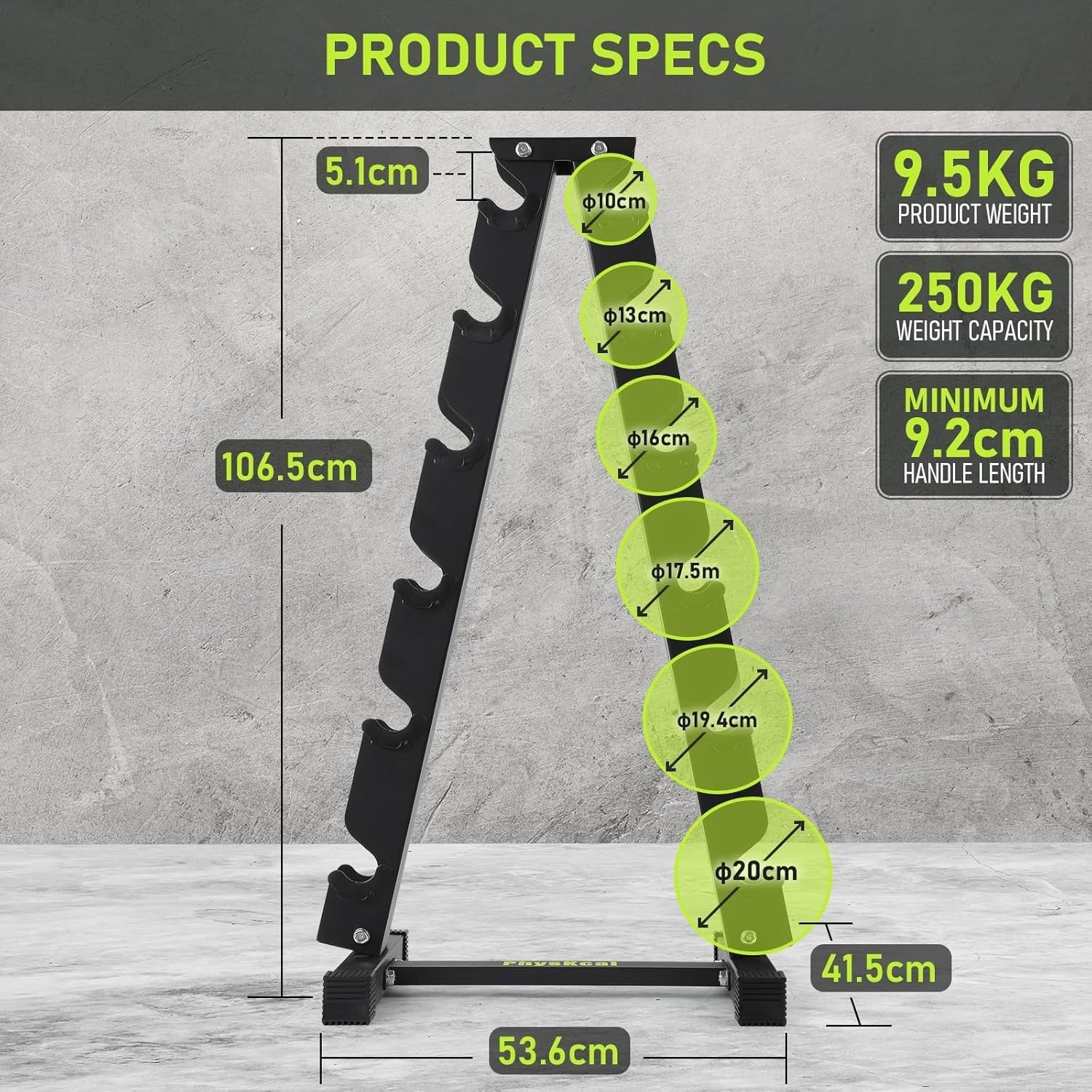 Heavy-Duty 6-Tier Dumbbell Rack Steel Stand, 400KG Home Gym Storage