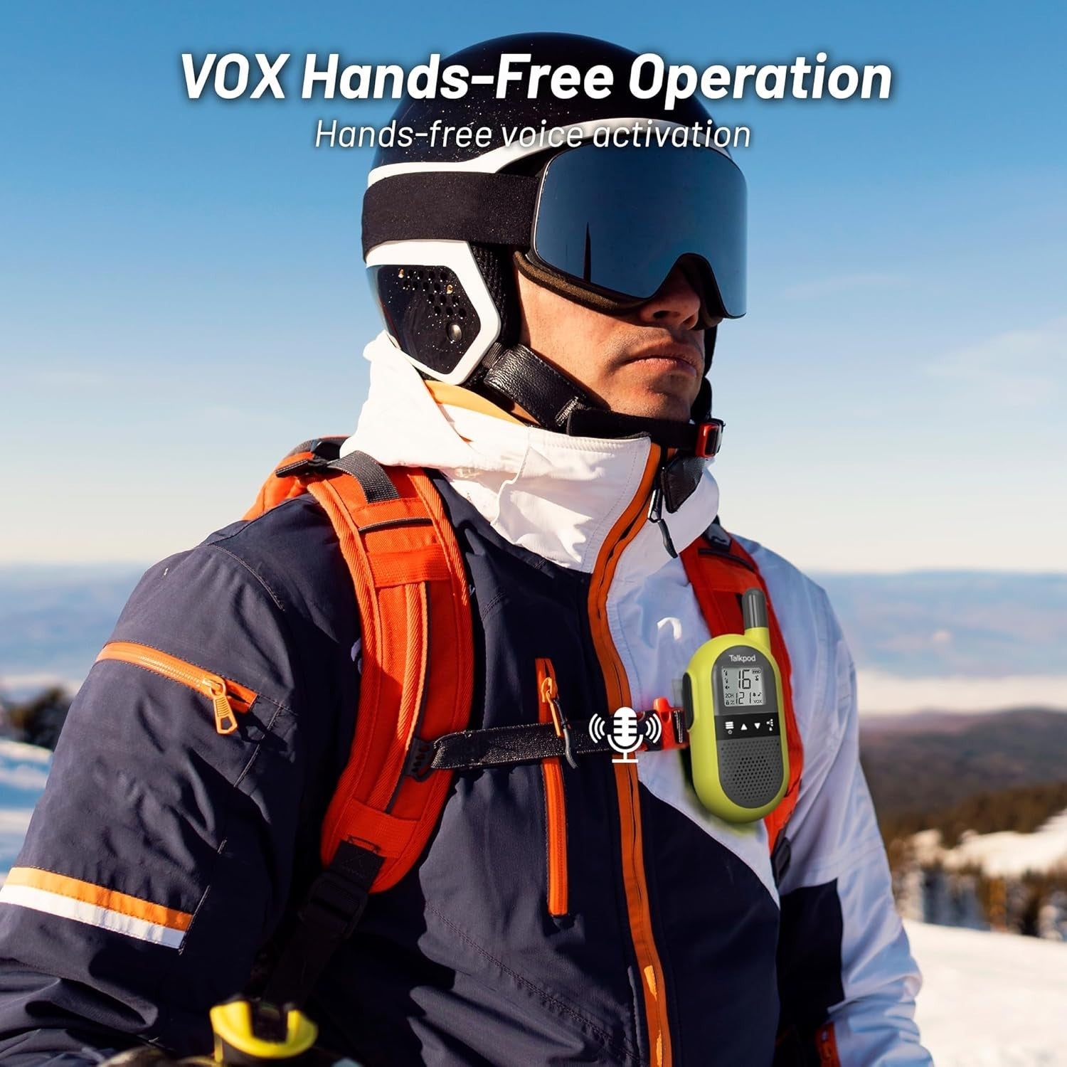 Sports Walkie Talkies 2 Pack Long Range VOX 16 Channel Lightweight Radio