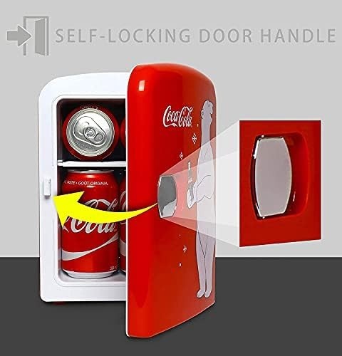4L Mini Fridge Red Coca Cola Portable Cooler and Warmer Tabletop