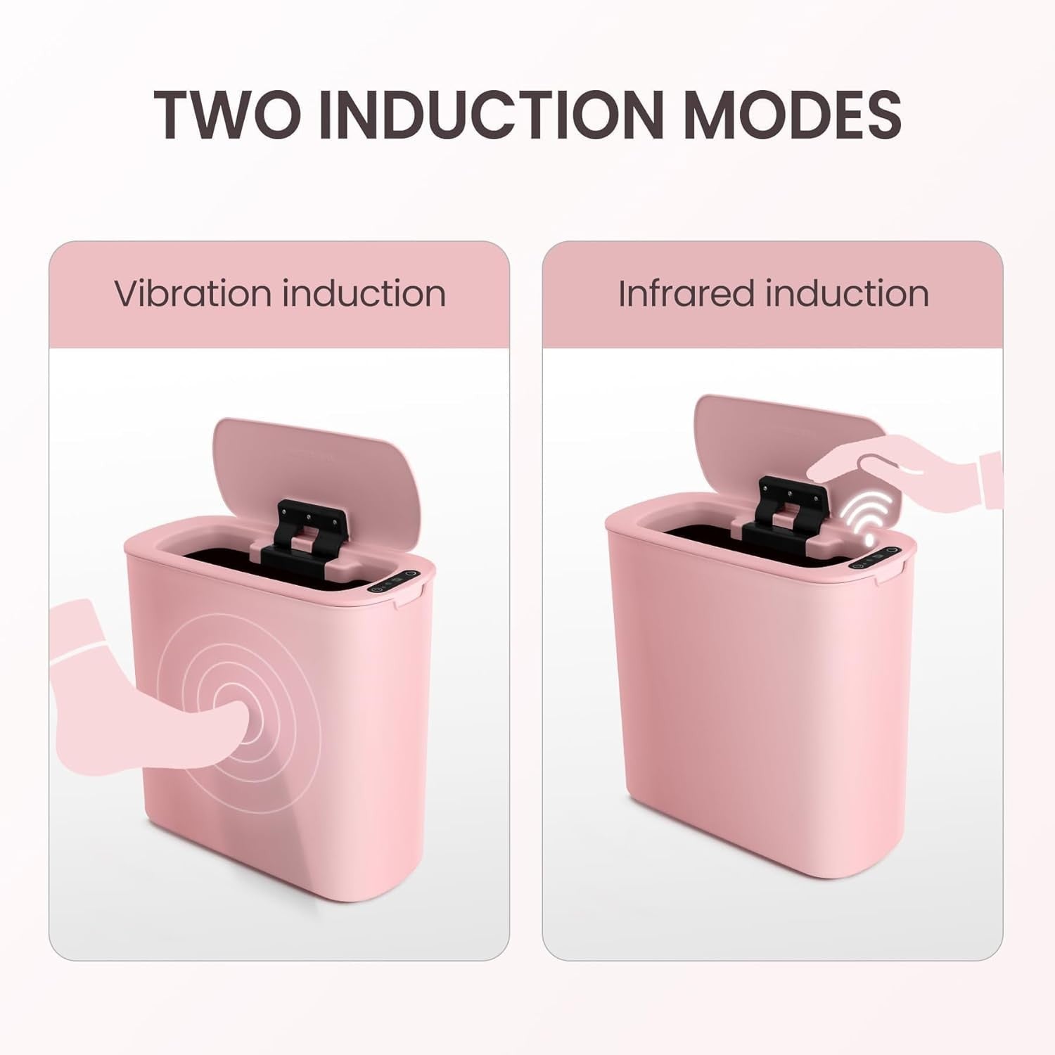 2.6G Touchless Motion Sensor Trash Can | Smart Bathrom Waste Bin