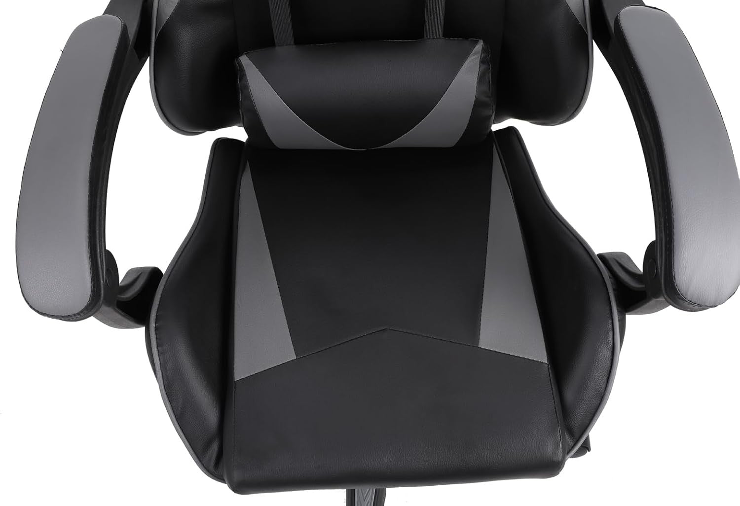 Ergonomic Gaming Chair Office Desk Chair 360° Swivel Faux Leather Grey
