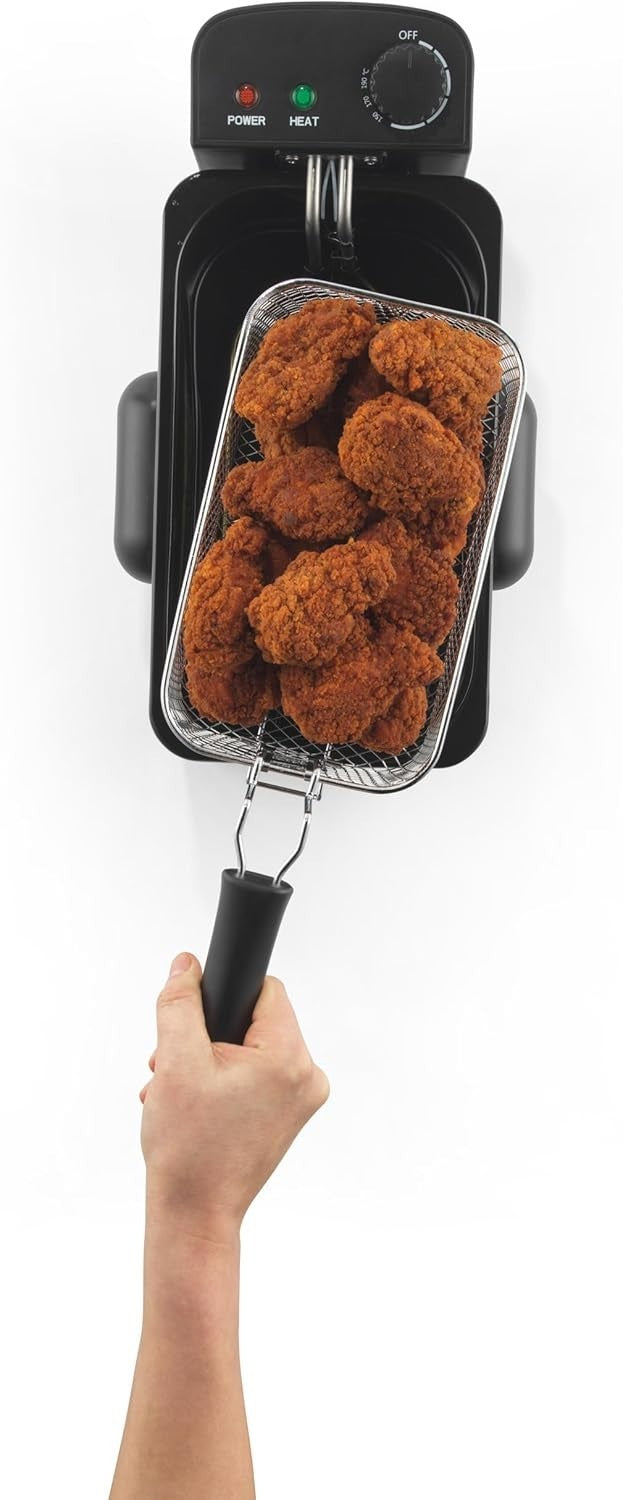 3L Deep Fat Fryer 2000W Adjustable Temp Viewing Window Easy Clean