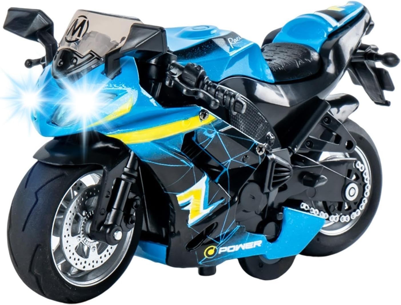 Pull Back Motorcycle Toy with Light & Sound | Durable Alloy Model for Kids