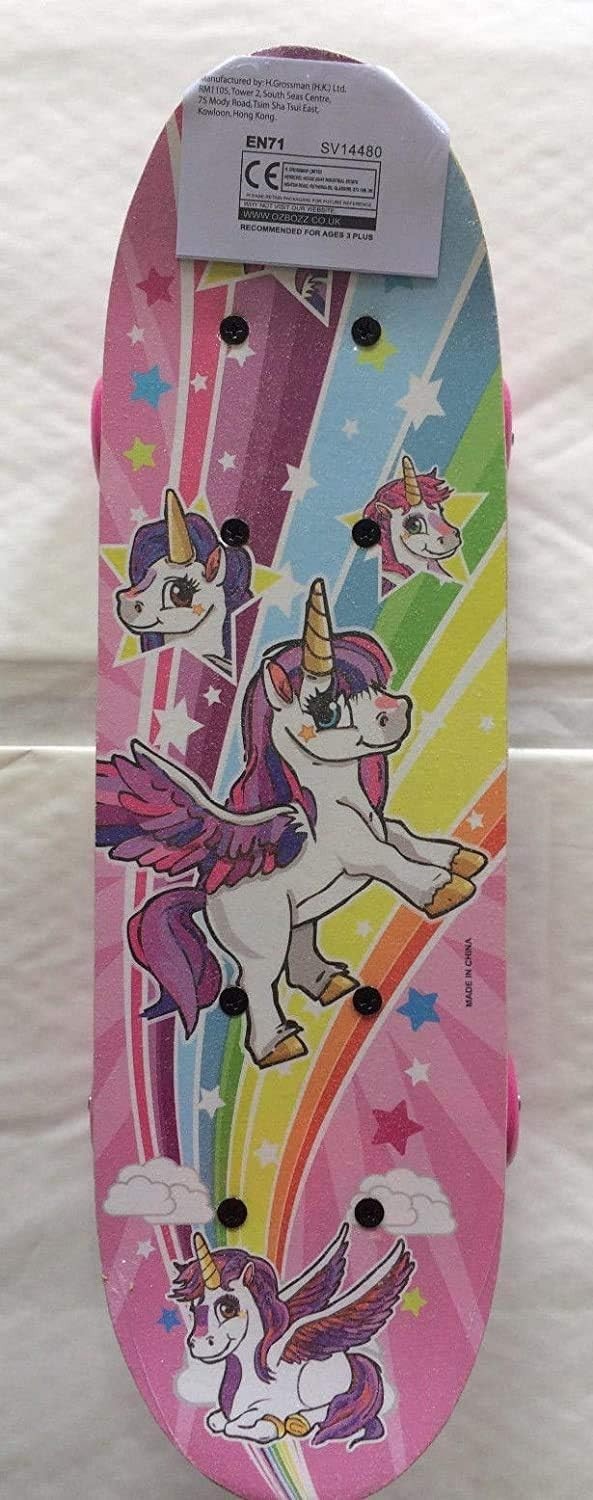 Unicorn Skateboard 43cm Kids Colourful Magical Fantasy Board