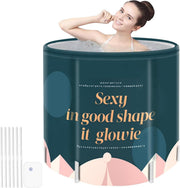 Portable Foldable Family Bathtub SPA Hot & Ice Bath Standing Tub Green 45