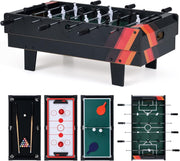 4 in 1 Combo Game Table Foosball Air Hockey Pool Ping Pong Play