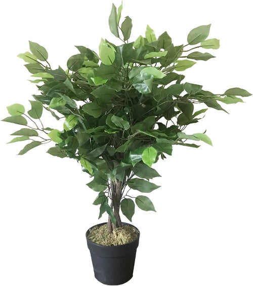 60cm Green Mini Bushy Ficus Artificial Tree Realistic Indoor Plant Decoration