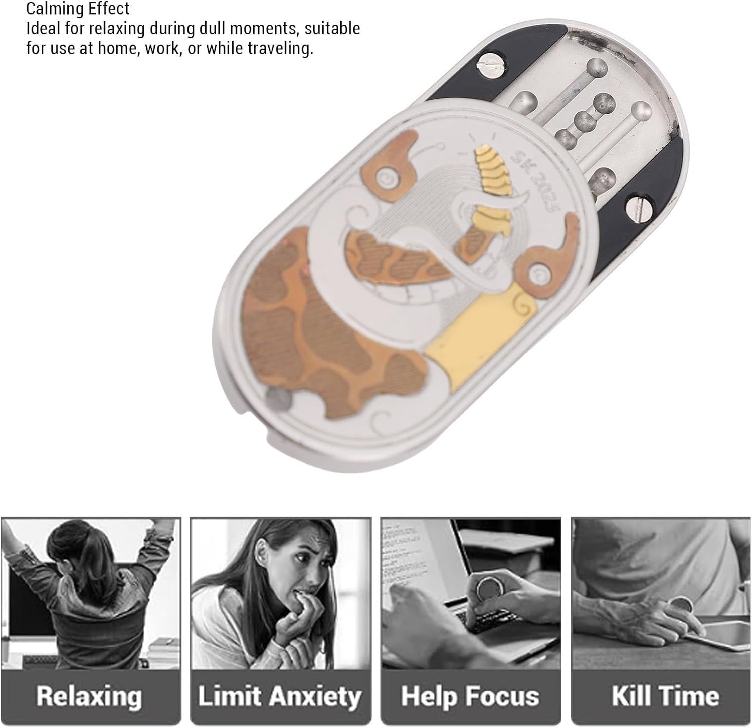 Metal Fidget Slider Stainless Steel Brass EDC Stress Relief Toy