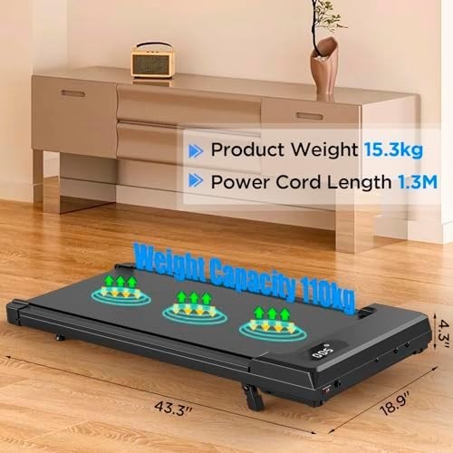 Portable 3-in-1 Walking Treadmill 5% Incline LED Display Home Office Gym