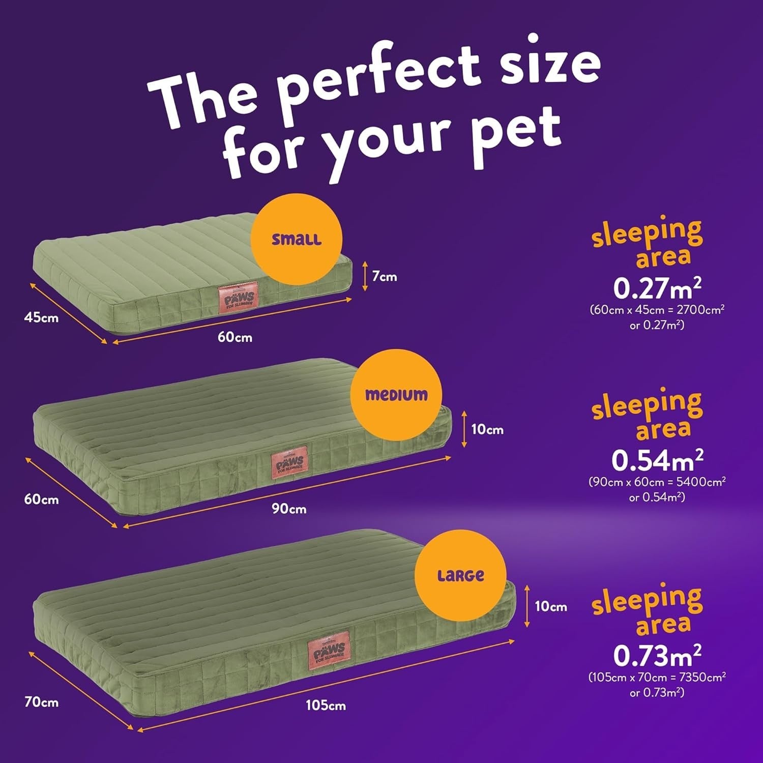 Medium Orthopedic Dog Bed 90x60x10cm Washable Crate Mat