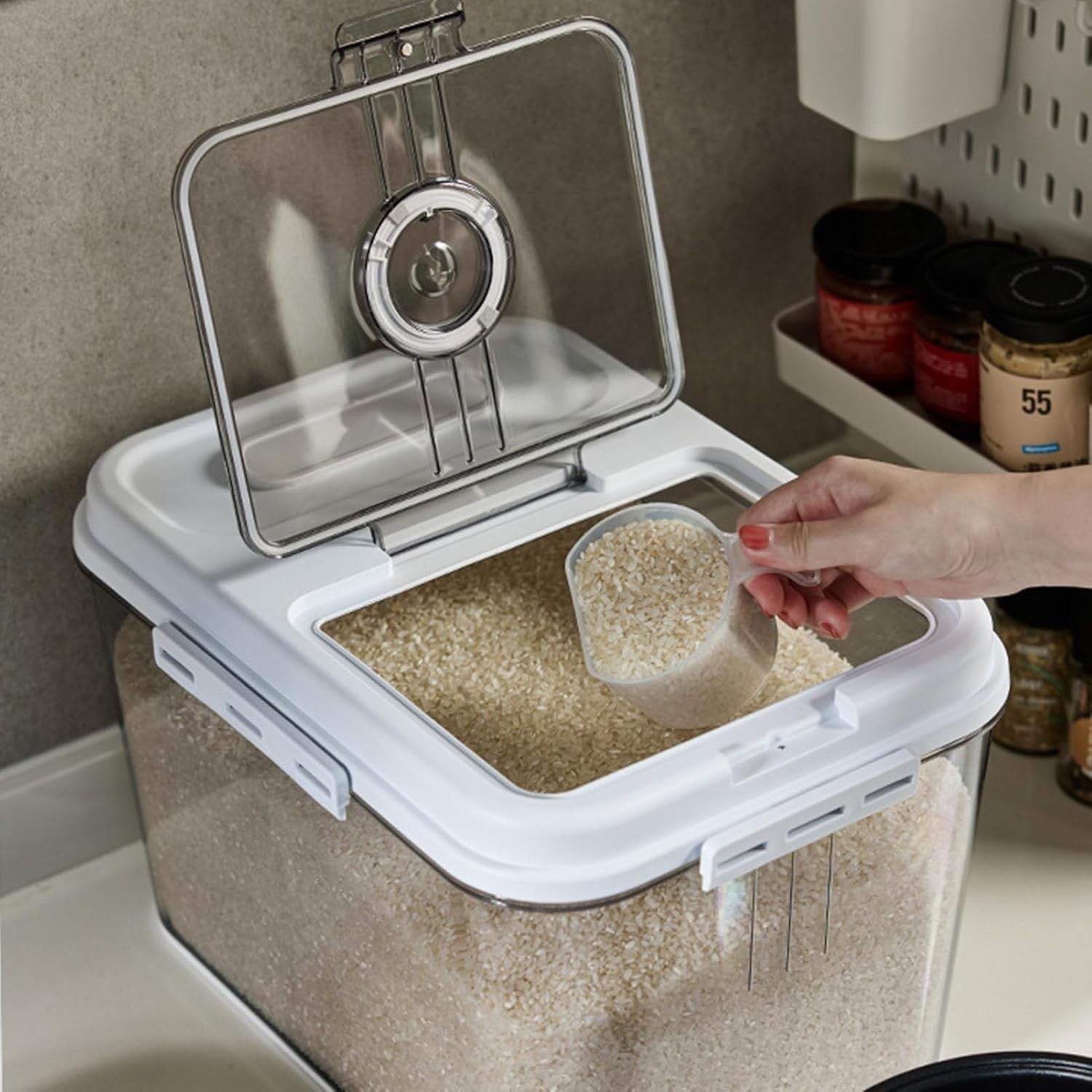 7.5KG Rice Storage Container Airtight w Magnetic Lid
