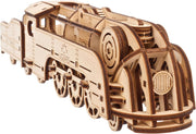3D Wooden Puzzle Train Kit - Mechanical DIY Model, Brain Teaser Gift