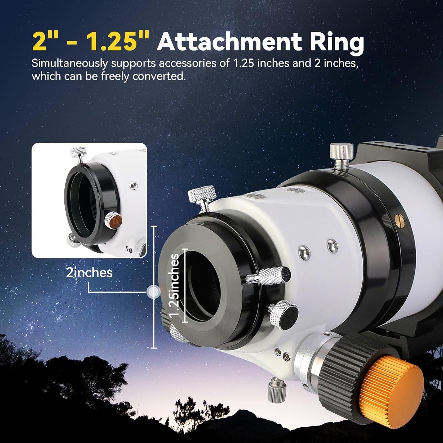 SV503 80ED F7 Refractor Telescope OTA Dual-Speed Focuser