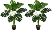 Set of 2 85cm Artificial Monstera Trees Potted Indoor Outdoor Home Garden Decor