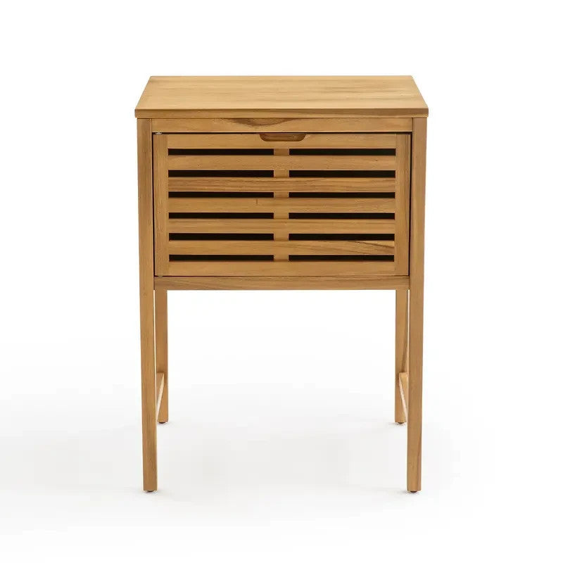 Acacia Bathroom Vanity Sink Unit with Door Storage | 60cm Wood Cabinet