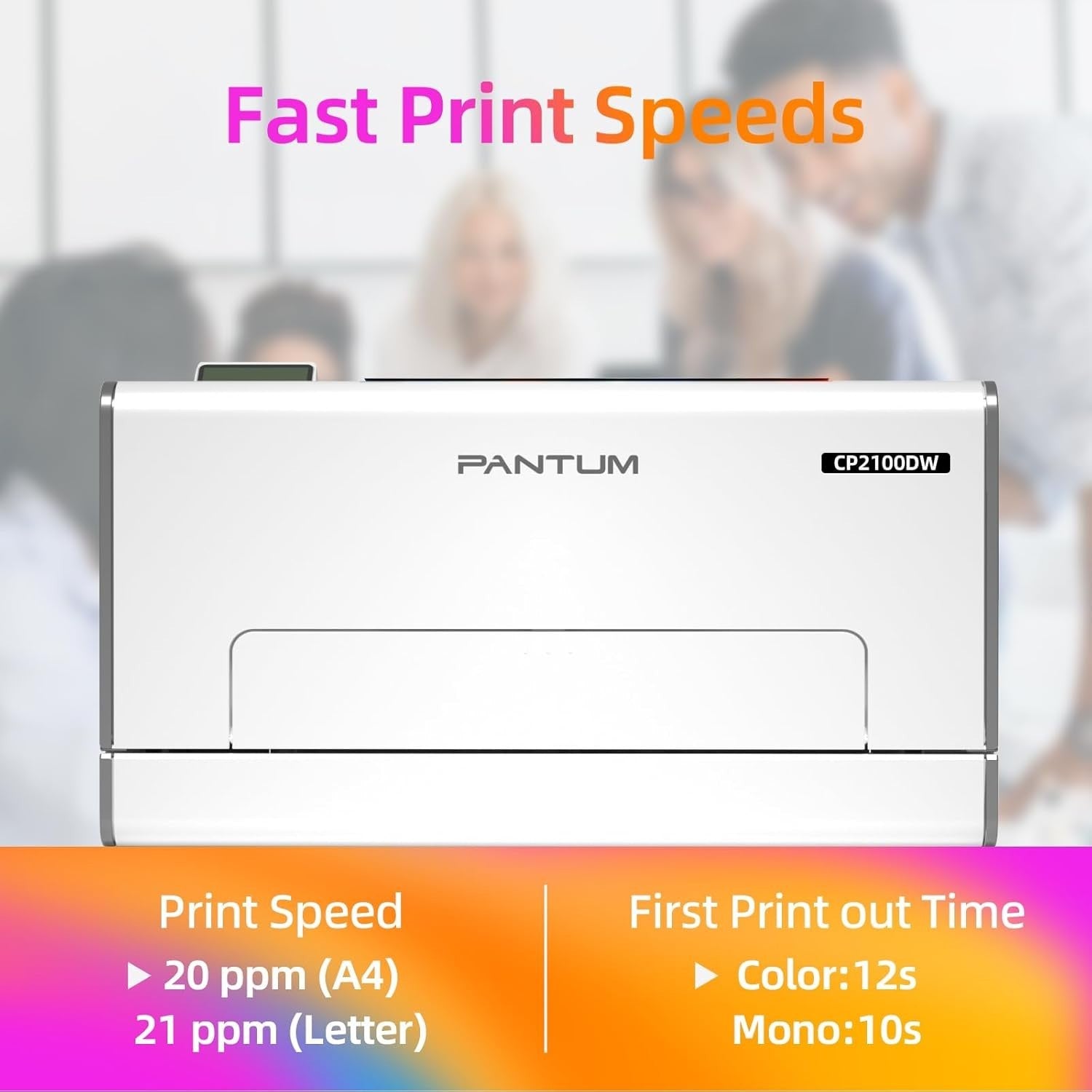 Wireless Colour Laser Printer 20ppm A4 Auto-Duplex USB WiFi