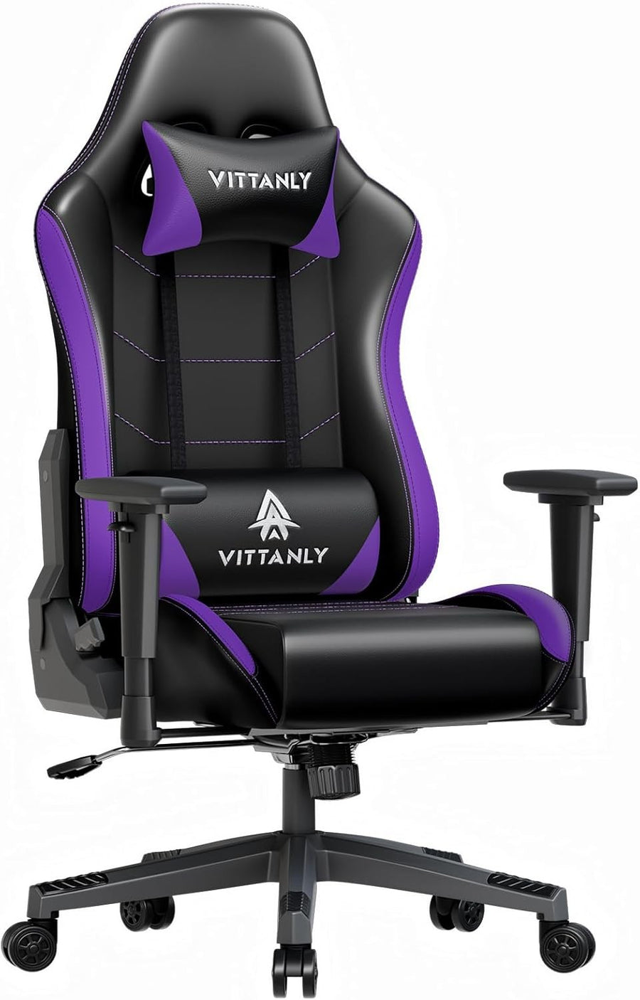 Ergonomic Gaming Chair Reclining Swivel PC Desk Chair Purple