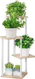4 Tier White Metal Plant Stand Indoor Corner Tall Flower Shelf Rack for Living