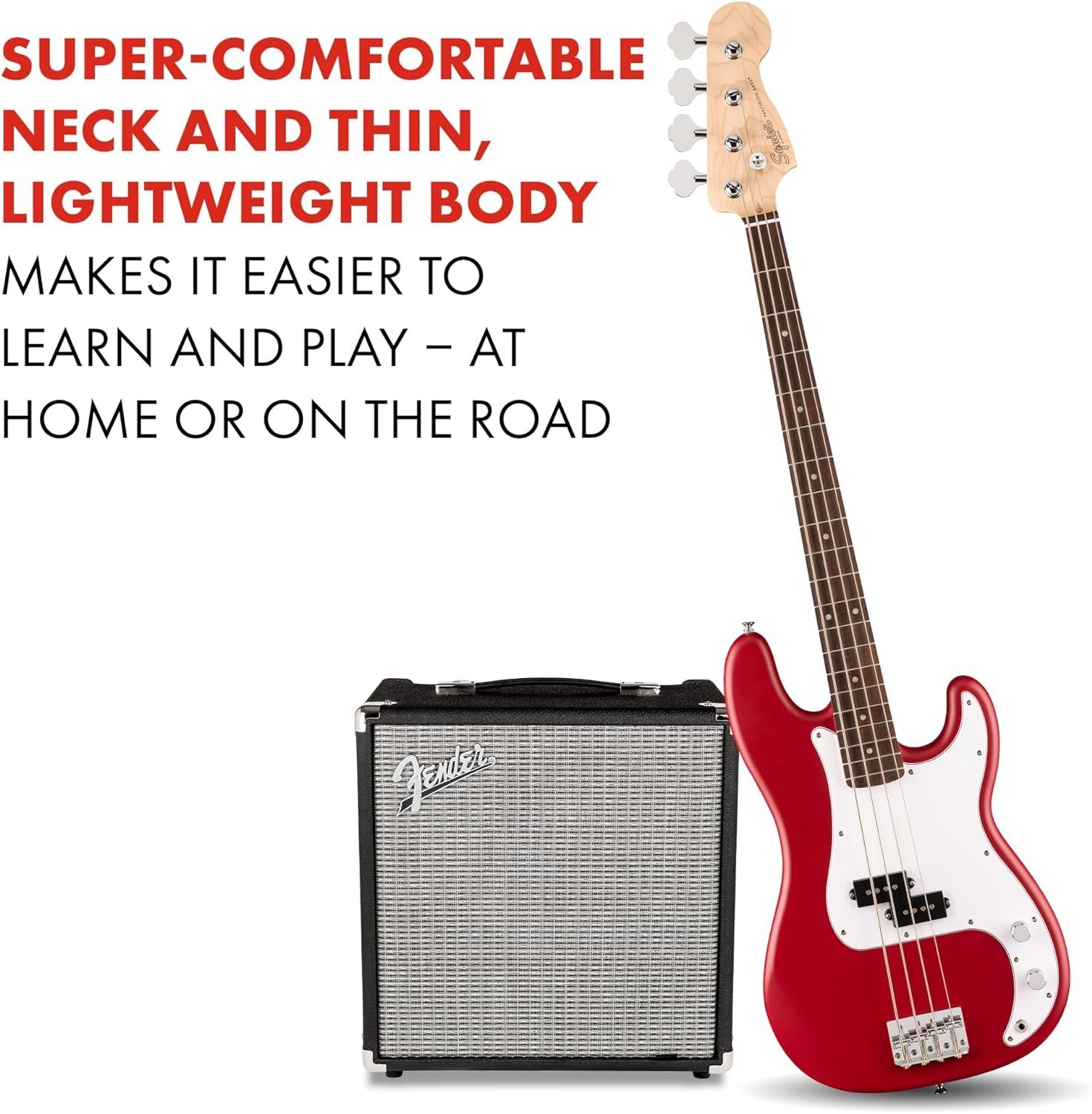 Precision Bass Guitar Full Size Electric Dakota Red Maple Neck