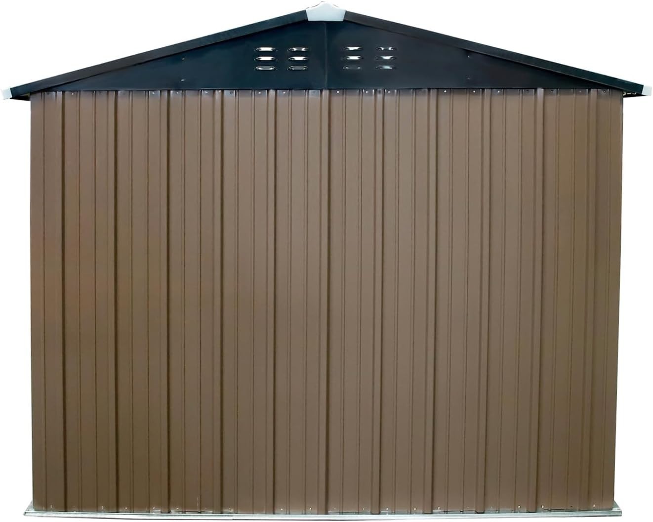8x6FT Metal Storage Shed Outdoor Garden Tool House with Apex Roof & Double Doors