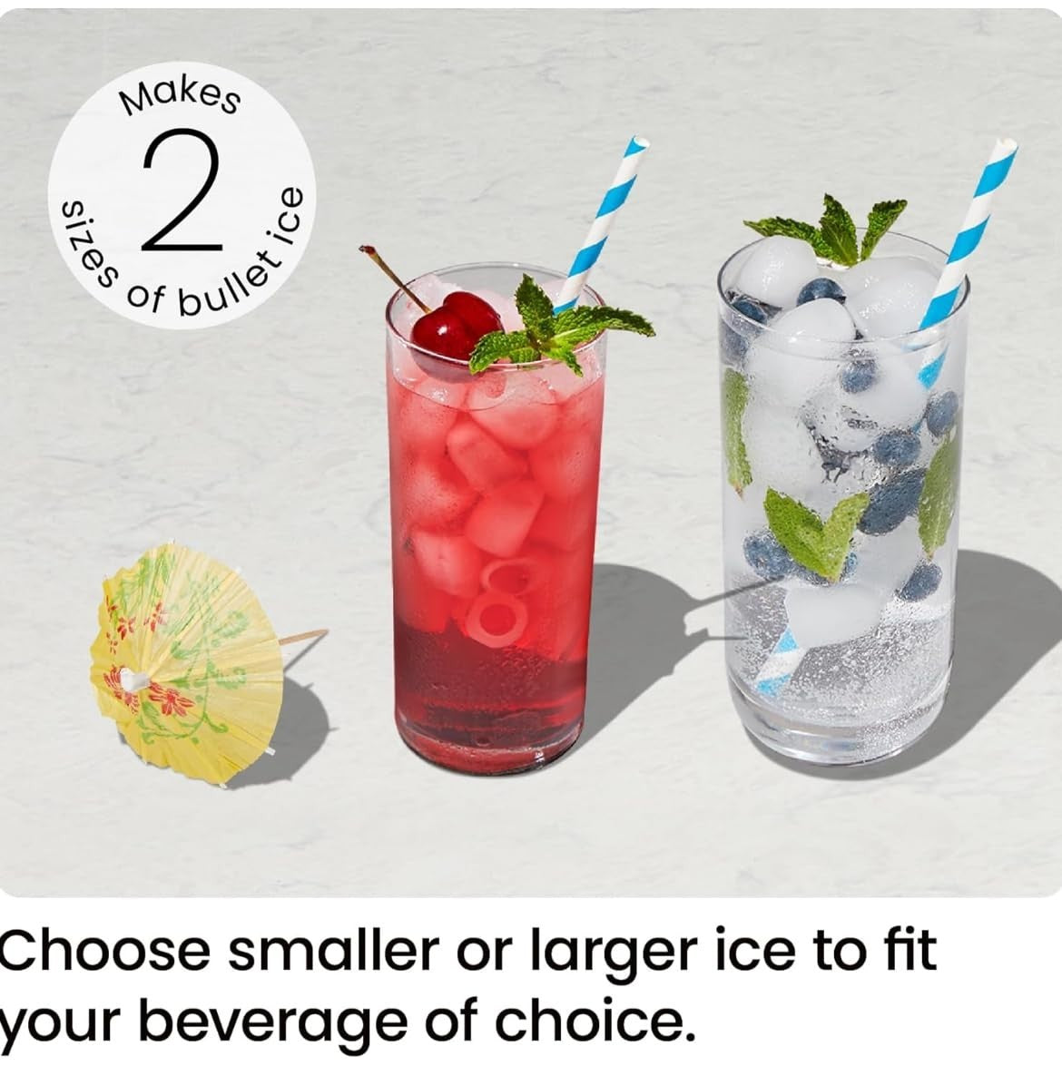 Portable Dual-Size Ice Maker Machine - Fast 9 Cubes in 7 Mins, 22lbs/Day