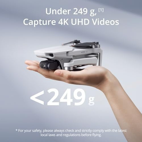 DJI Mini 4K Drone Combo with UHD Camera, 3-Axis Gimbal, 10km Range, 62-Min Fly