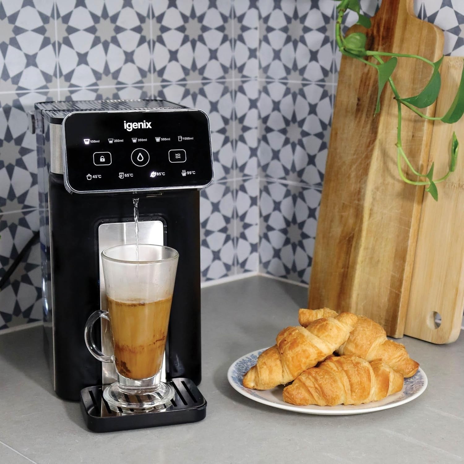 Instant Hot Water Dispenser 3L Touch Control Rapid Boil Adjustable Cups