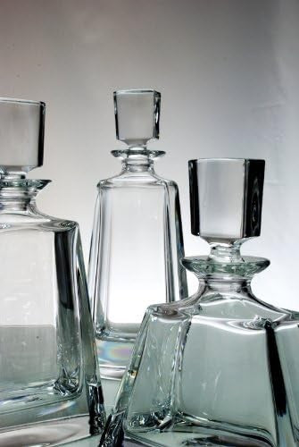 Crystal Spirit Decanter 500ml Rectangular Handmade Glass Modern Bar Bottle
