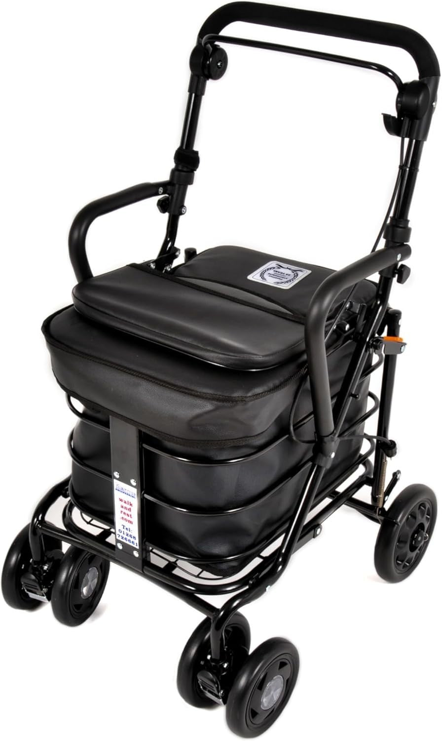 Prestige Walk & Rest Royal Shopping Trolley with Seat & Armrest Fully Assembled