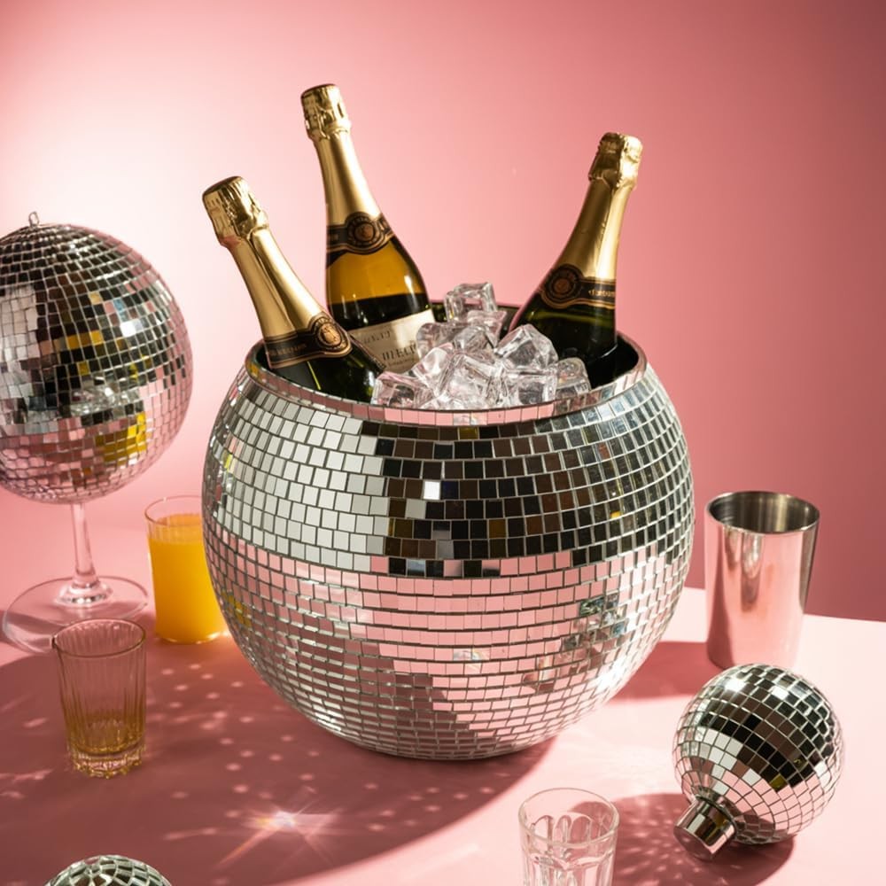 Disco Ball Ice Bucket XL 11L Drinks Cooler Party Champagne Wine Bucket