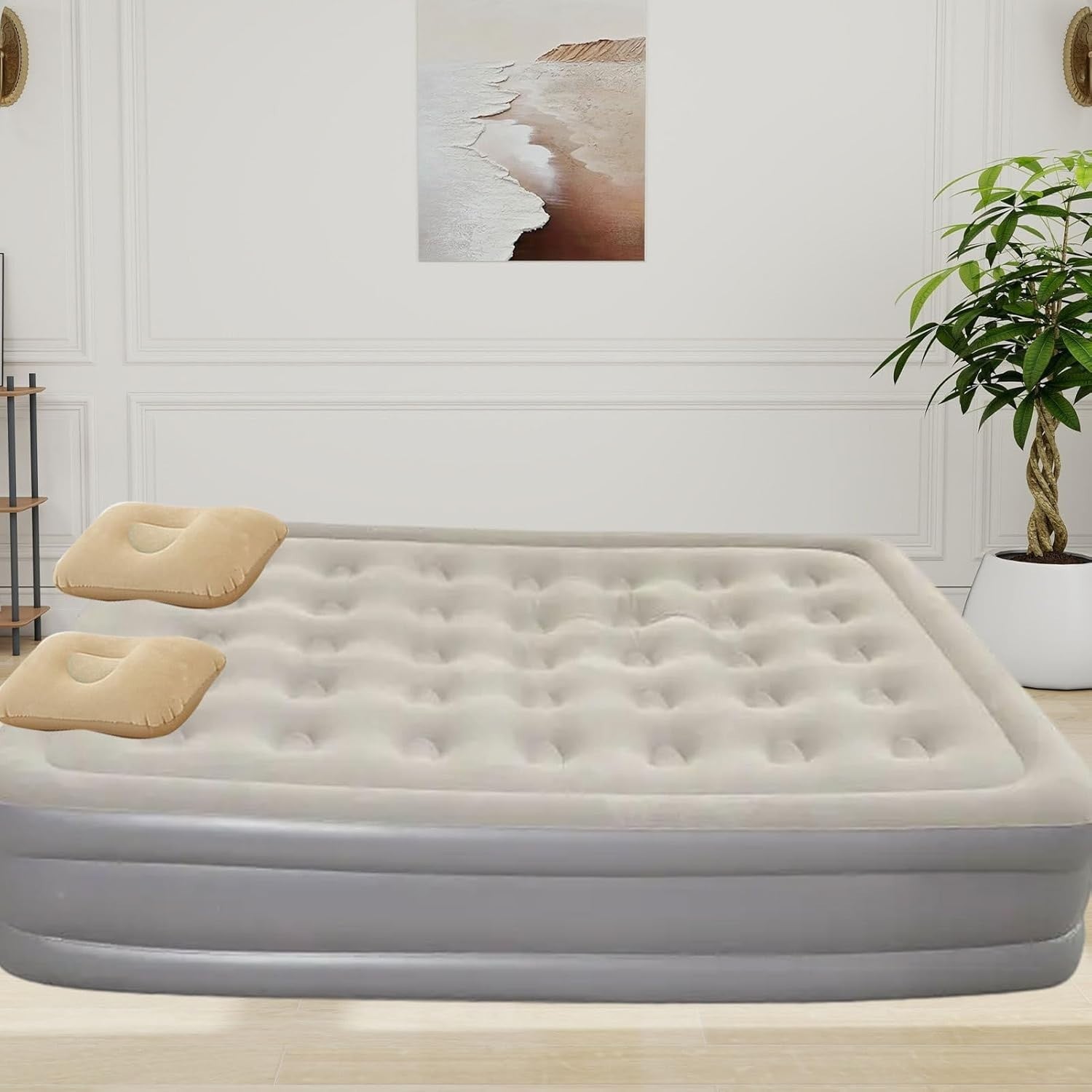 Double Inflatable Air Mattress with Built-in Pump | Portable Camping Bed