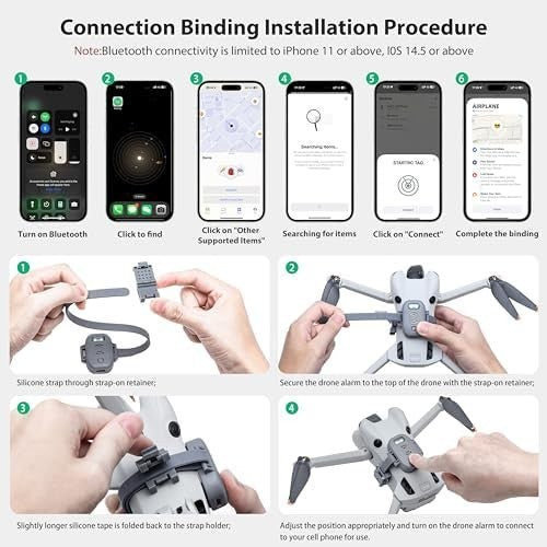Drone Alarm Buzzer 120dB LED Lost Drone Locator Tracker for DJI Drones