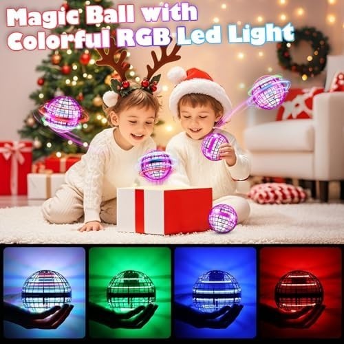 Magic 360° LED Boomerang Ball, Hand-Controlled Mini Flying Drone Toy Gift