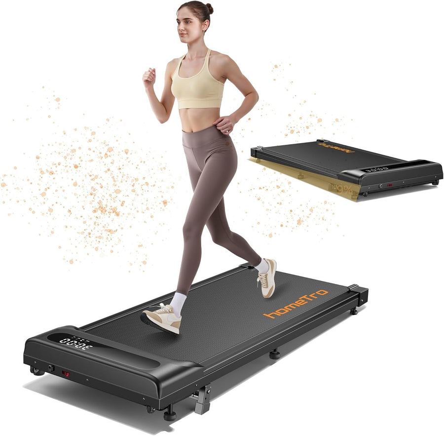Compact Under Desk Treadmill 9% Incline 3HP Quiet Home Walking Pad