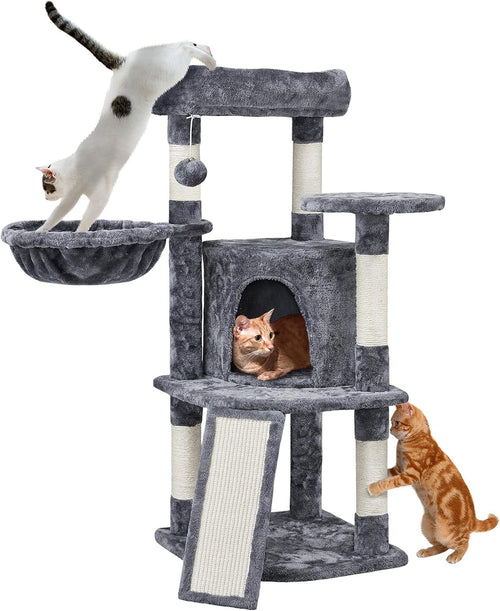 Cat Tree 107cm Climbing Tower Scratching Posts Condo Basket for Indoor Cats