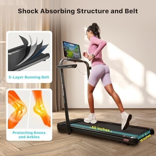 3-in-1 Foldable Treadmill Under Desk Walking Pad 12KM/H Home Gym