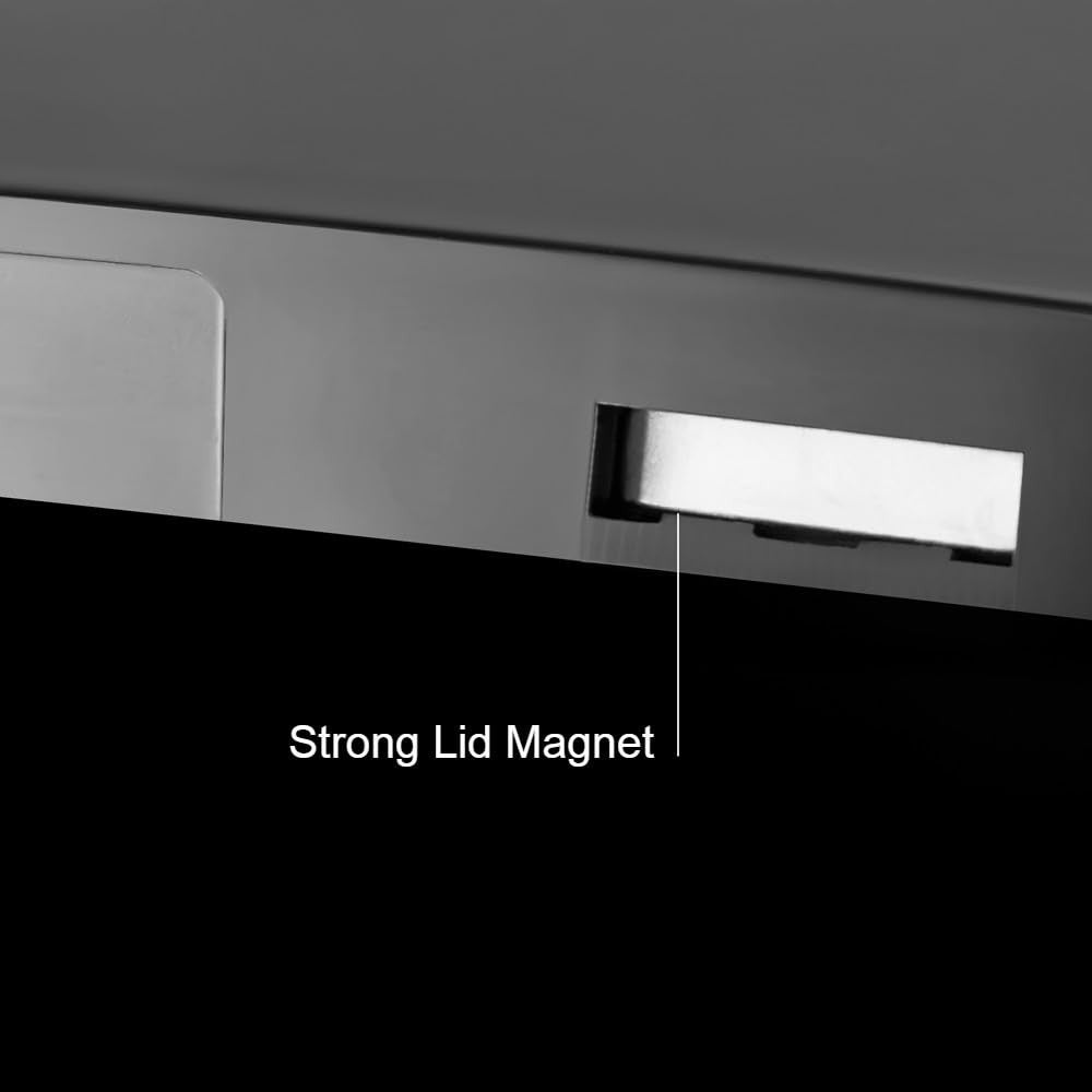 50L Motion Sensor Kitchen Bin Black Undercounter Stainless