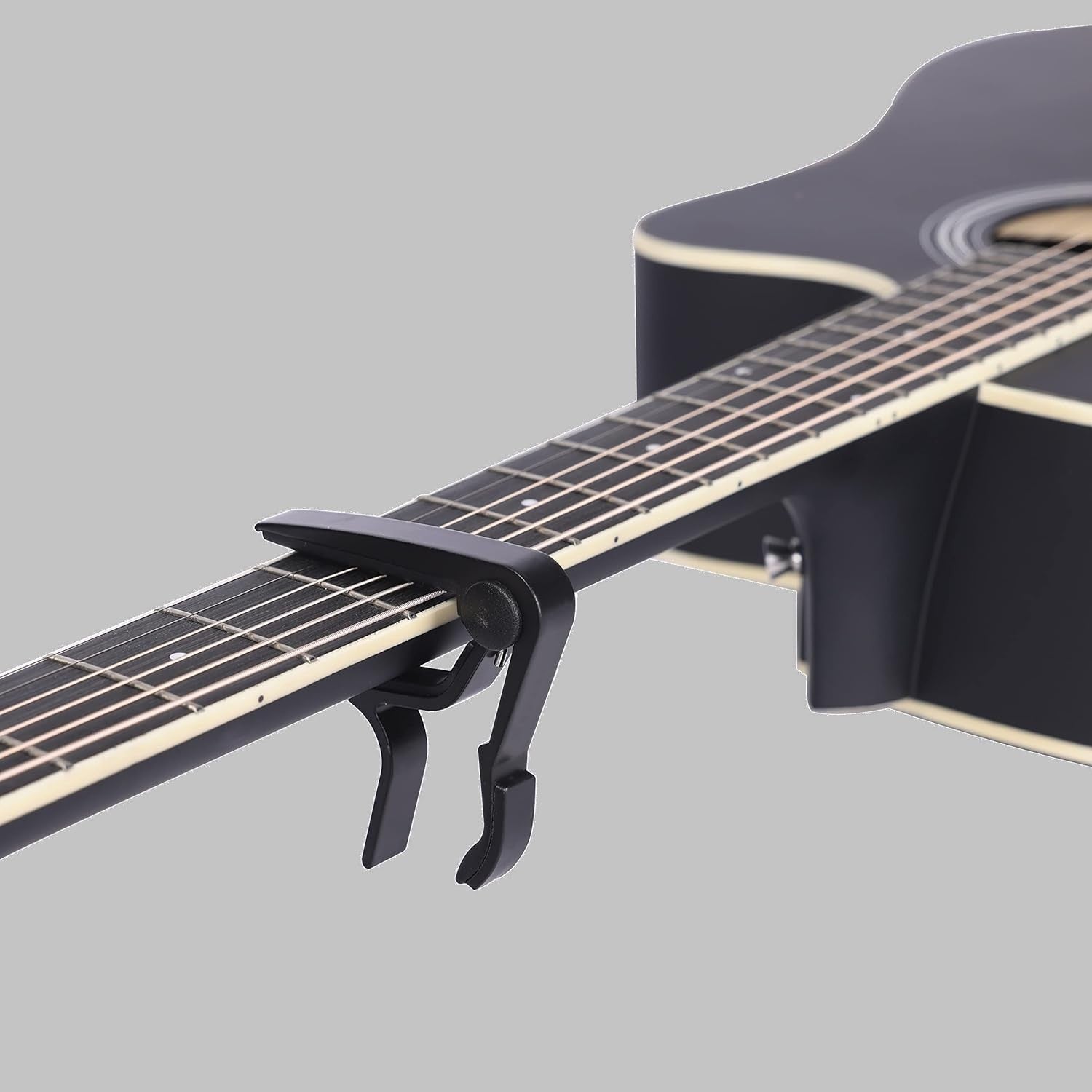 Full Size 4/4 Cutaway Acoustic Guitar Kit 41in Black Steel String