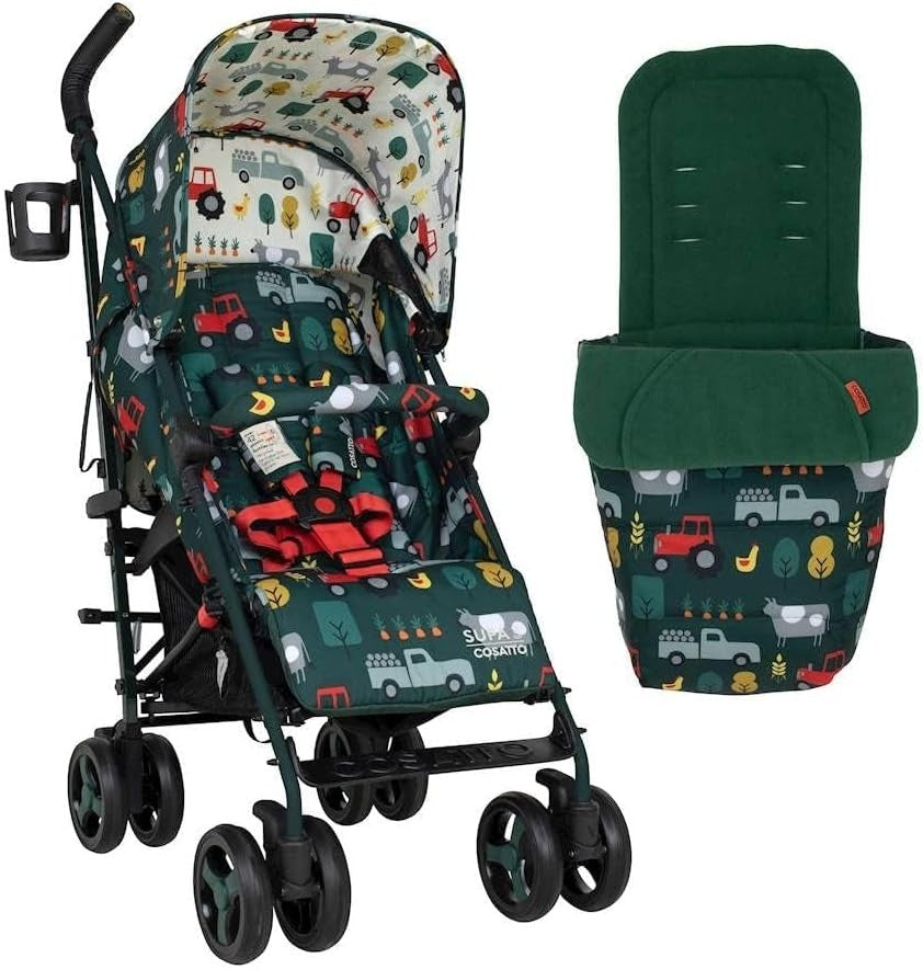 Lightweight Pushchair from Birth to 25kg, Umbrella Fold, Footmuff
